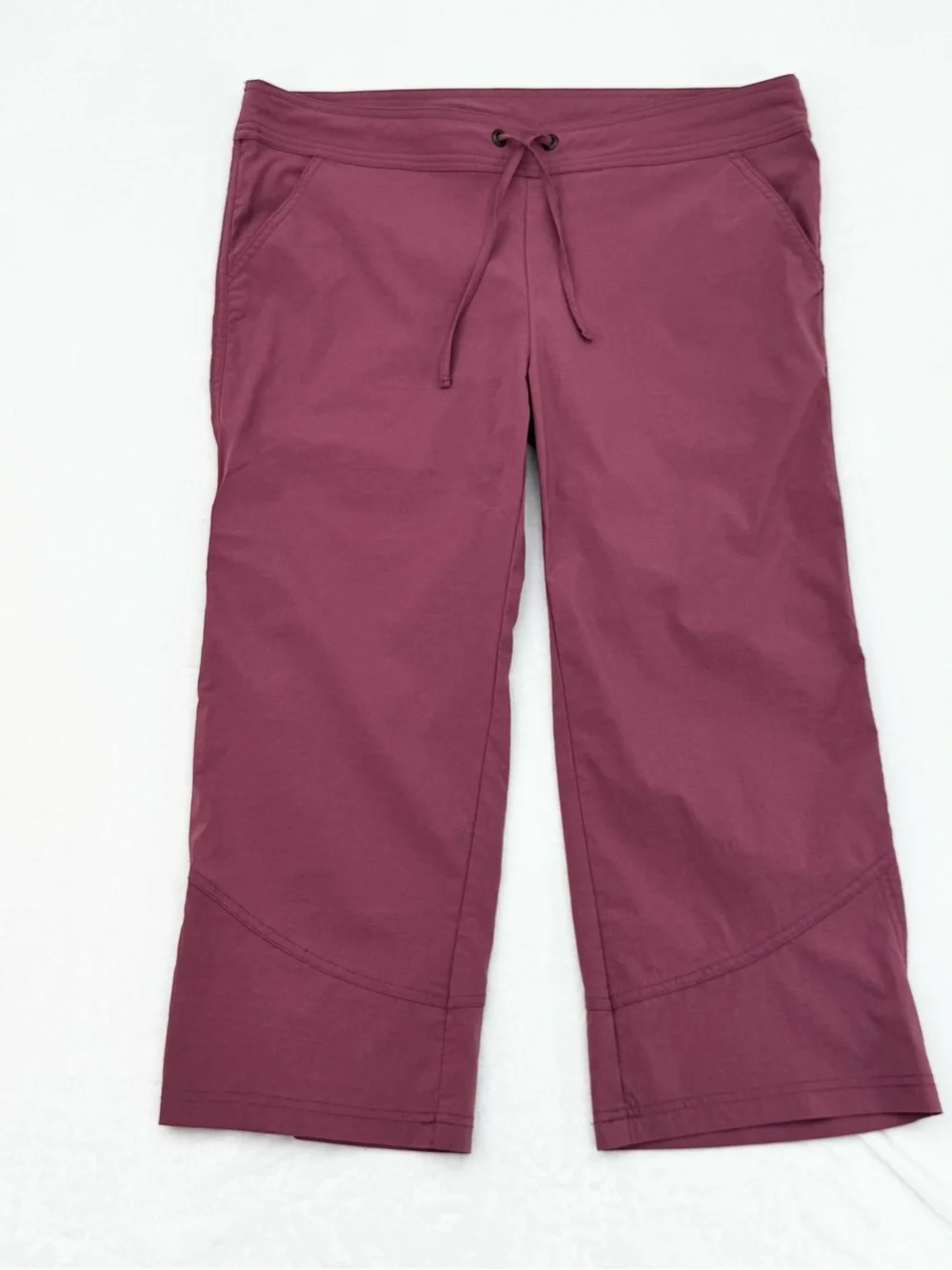 prAna Women's Large Capri Cropped Pant Pink Blush Rose Hiking Gorpcore